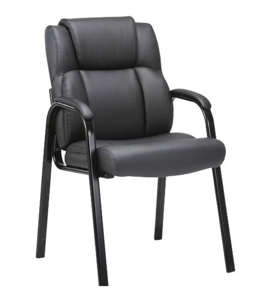 Lorell Bonded Leather High-Back Guest Chair